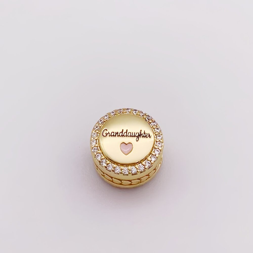 Pandora Engravable Granddaughter Charm Gold-Plated
